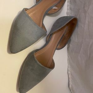 Blue Suede Flat Shoe